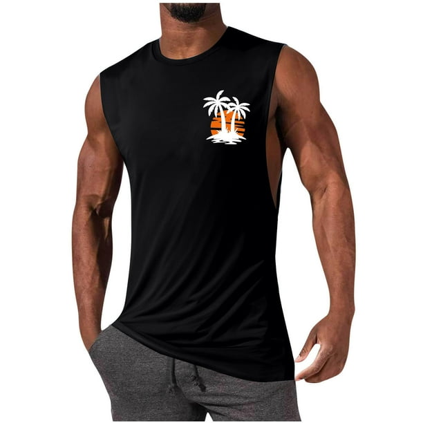 Camisetas de Algodón de Cuello Alto para Mujeres Pullover Deportivo de Alta Elasticidad sin Mangas, Cuello Redondo Tanque de Fitness para Entrenamientos Y Ocasional