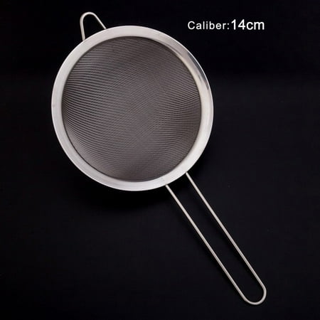 

SUNFEX Kitchen Stainless Steel Colander Strainer Long Handled Flour Sieve Kitchen Tools