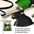 thumbnail image 2 of Welcome St. Patrick''s Day Mouse Decorative Garden Flag, Green Black Shamrock Clover Polka Dot Top Hat Yard Lawn Outside Decor, Gold Coin Irish Holiday Outdoor Home Decoration Double Sided 12x18, 2 of 5