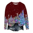 thumbnail image 5 of WEAIXIMIUNG Robe Sweat-Shirt Filles Femmes Noël Col Rond Haut Unique Imprimé Sweat-Shirt Sans Capuche, 5 of 5