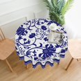 thumbnail image 5 of Blue and White Porcelain Paint Round Tablecloth Flower Table Cover Washable Tablecloths for Kitchen Dining Party Home Decor 60 inch, 5 of 6