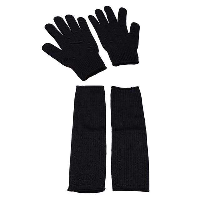 Guantes de seguridad de trabajo resistentes a cortes y mangas de brazo Alambre de acero inoxidable protector anti-cortes para carnicero constructor jardinero Scienceny JJ14603-00B