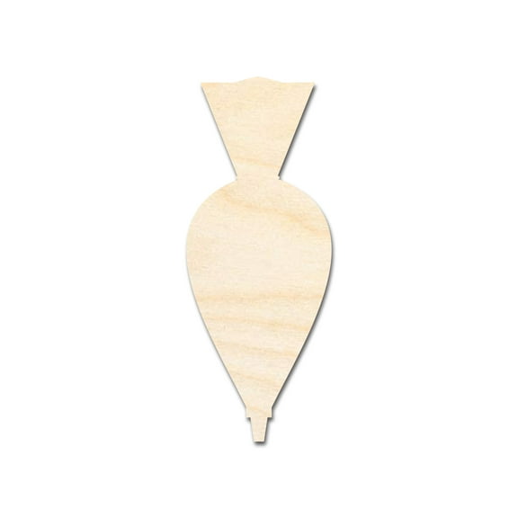Unfinished Wood Piping Bag Shape 16" / 3/4"