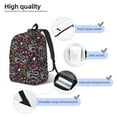 thumbnail image 3 of Rocae Snakes And Snake Fruit for Durable Canvas Backpack Leisure Large Bag Travel Rucksack Multi-function Backpack Small, 3 of 8