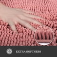 thumbnail image 2 of Alfombra de baño Yeaban, gruesa, de chenilla, 47 x 17 cm, color rosa, 2 of 6