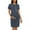 Navy, variant on Women's Maternity Hoodie Dress Short Sleeve Split Ruched Pregnancy Clothes
