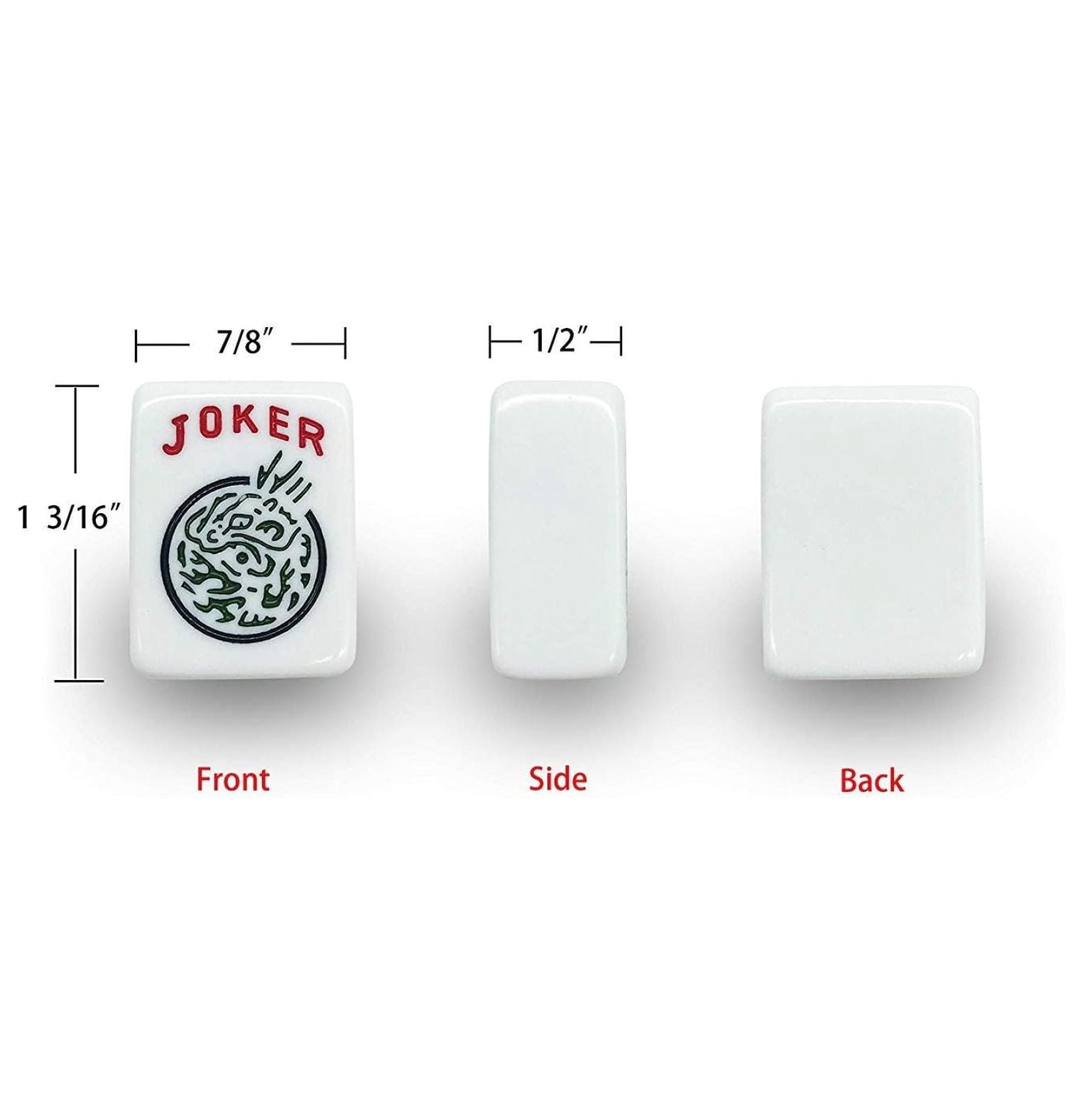 American Mahjong Set - Black Soft Bag - 166 White Engraved Tiles, 4 All-in-One Rack/Pushers Western Mah Jongg Game Set
