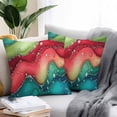 thumbnail image 2 of Watercolors Red Blue Green Outdoor Pillow Covers Pack of 2 Modern Art Waterproof Throw Pillow Covers Decorative Cushion Cases for Patio Garden Tent Balcony Couch 26x26 inch, 2 of 8