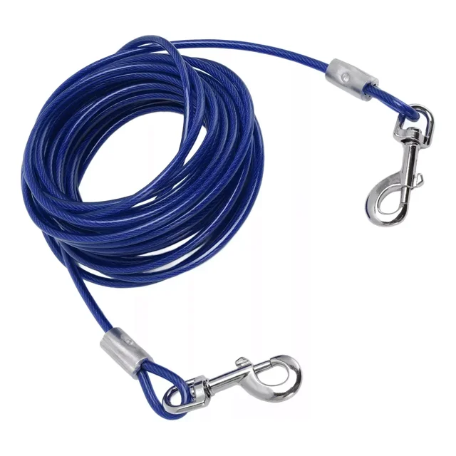 Cable Amarre Para Perros Cable De Acero Azul 6 Mm X 3 Metros
