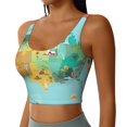 thumbnail image 2 of Fuzoiu USA Tourist Map Print Women's Sports Vest,U-Back Sports Tank,Gym Vests,Athletic Sleeveless Shirts,Exercise Undershirts,Yoga, Gym, and Dance Wear-Large, 2 of 8
