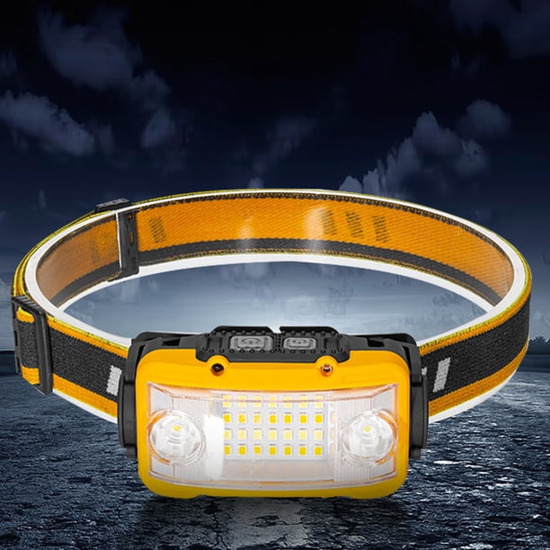 Linterna portátil de 1800 mAh con reflector de camping de carga tipo C (amarillo W6106A)