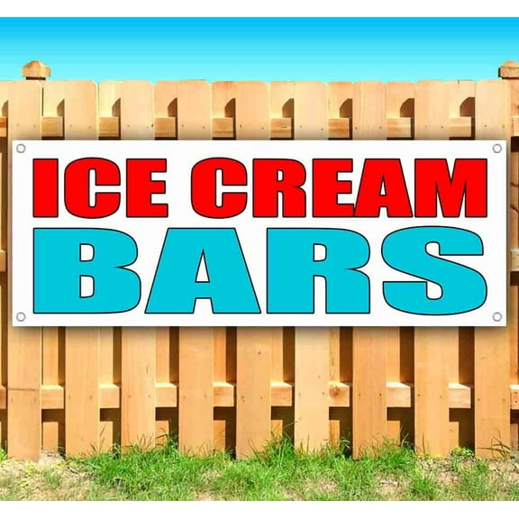 Ice Cream Bars 13 oz Vinyl Banner With Metal Grommets