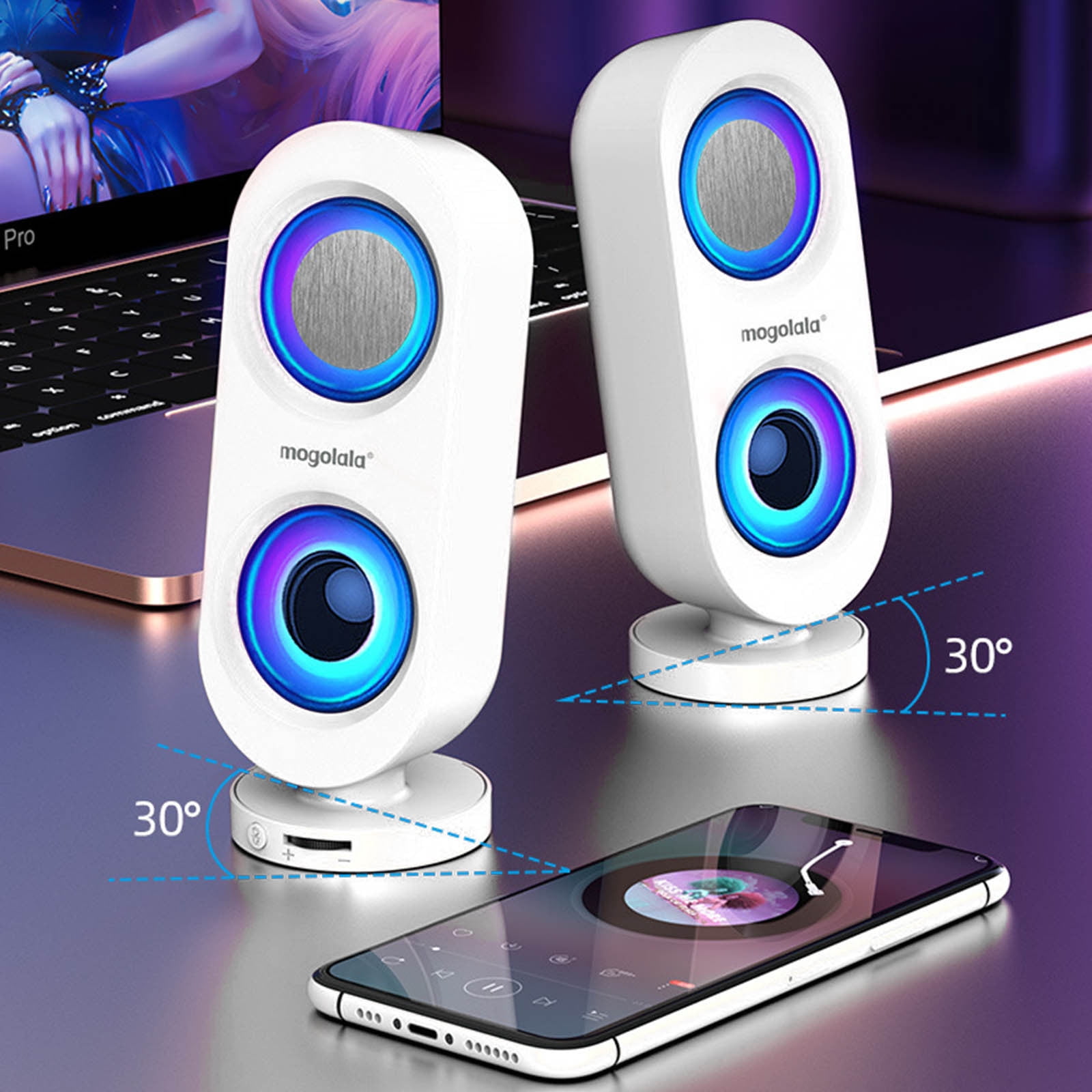 FNYOXU Bluetooth Speaker Desktop Game Computer Audio Desktop Home Mobile Phone Small Speaker Mini Subwoofer Wired USB High Volume