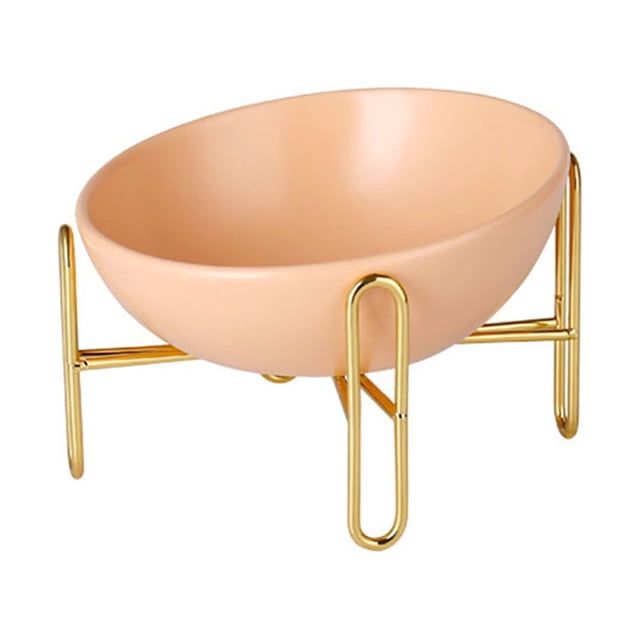 Cuenco alto para gatos Laklulu Cuenco de cerámica para comida de gatos Cuenco de arroz Cuenco para perros con protección para la columna cervical
