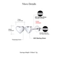 thumbnail image 6 of FOCALOOK Heart Stud Earrings 925 Sterling Silver Hypoallergenic Small Mini Dainty Minimalist Earring Suds for Women Jewelry Gifts, 6 of 10