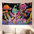 thumbnail image 2 of Tapiz de pared de microtela con astronautas y dinosaurios, 150 x 130 cm, 2 of 3