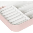 thumbnail image 5 of JUNWELL Jewelry Box, Double Layer Jewelry Organizer for Necklace Earrings Ring Watch Bracelet Storage, Jewelry Case for Women Girls Gift (Pink), 5 of 9