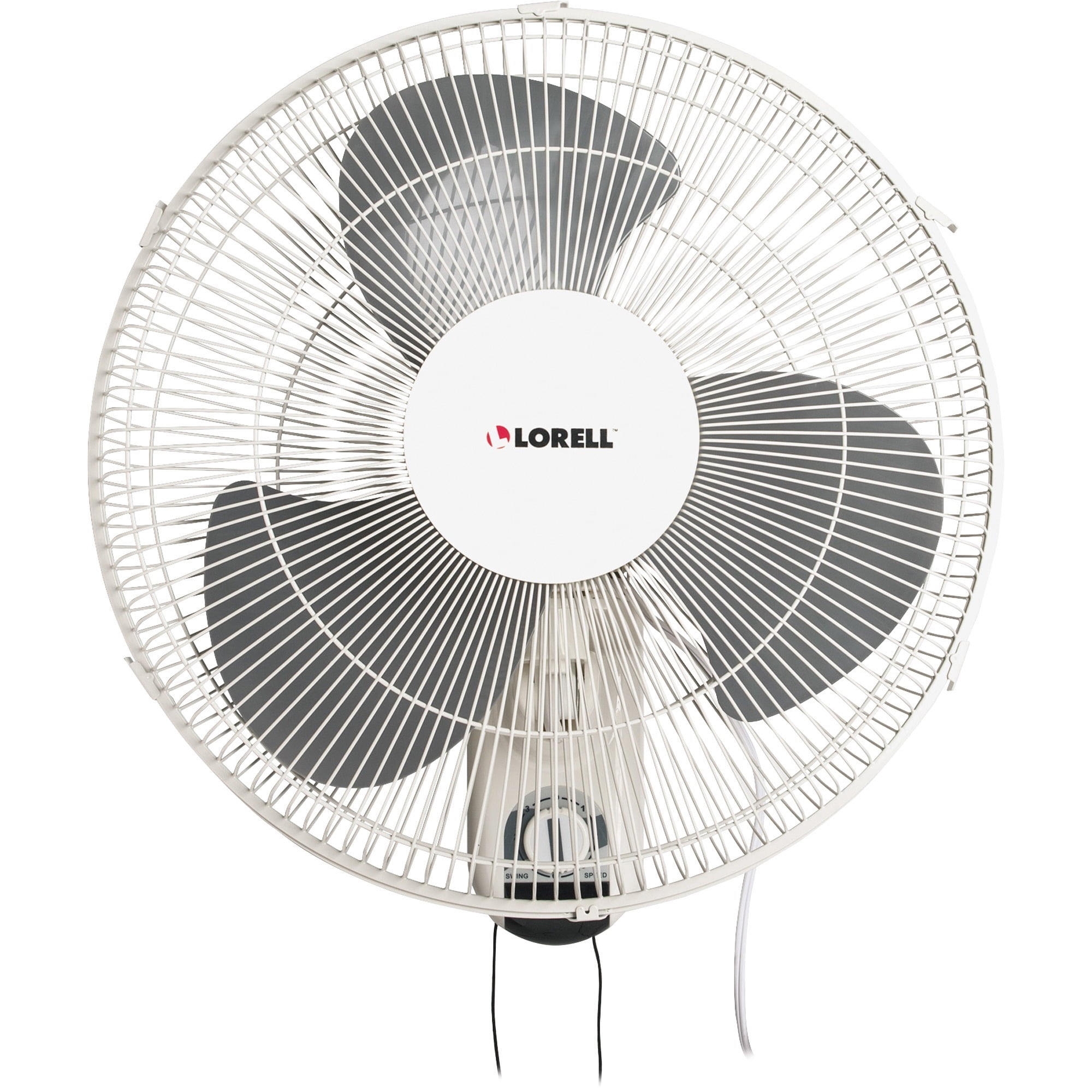 Lorell Pull-chain Wall-Mounting 3-speed Fan, Each