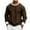 Coffee, variant on Mens Knitted Waffle Shirts Long Sleeve Casual Crew Neck Ribbing Edge Pullover Fashion Classic Lightweight Color Block Shirts