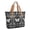 Butterfly and Skull Gothic Pattern, variant on Sun and Planet Gothic Pattern Large Tote Bag for Women, Polyester Roomy Work Tote with Pockets and Zipper, Water Resistant Gifts Ideas for Christmas Birthday