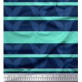 thumbnail image 1 of Soimoi Moss Tissu Georgette Rayé & Paisley Imprimé 1 Yard 42 Pouces de Large, 1 of 3