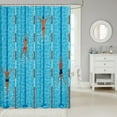 thumbnail image 2 of Swimming Pool Waterproof Bathroom Curtain Swim Sport Shower Curtain 72x78,Summer Holiday Cool Bath Curtain Sports Competition Theme Waterproof Cloth Home Decor, 2 of 5