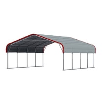 20x20 FT Heavy Duty Carport, All-Weather Metal Shelter with Durable Frame for Vehicles,Boats, Trucks, and Equipment Storage,White