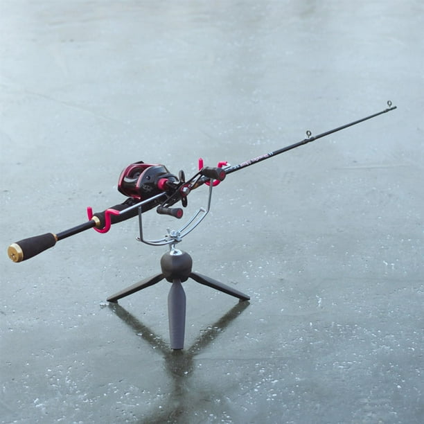 Portable Folding Ice Fishing Rod Holder Shrinkable Tripod 360