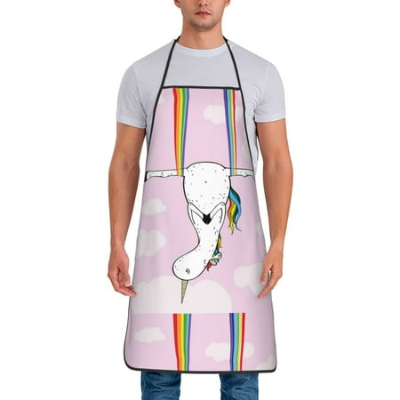 

Gaeub Aerial Yoga for Unicorn Print Apron for Men and Women Waterproof Apron for Cooking Dishwashing Lab Butcher Dog Grooming
