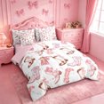 thumbnail image 2 of meiyoeat Western Cowgirls Boots 7Pcs Queen Bedding For Girls,Pink Coquette Bow Bedding Comforter Set Queen For Kids,Pink Reversible, 2 of 7