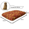 thumbnail image 2 of Orange Pet Bed, Colorful Autumn Fall Season Maple Leaves in Unusual Designs Nature Print, Chew Resistant Pad for Dogs and Cats Cushion with Removable Cover, 24" x 39", Burnt Orange, by Ambesonne, 2 of 4