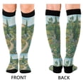 thumbnail image 4 of FORMRS Womens Knee High Socks Casual Long Thick Travel Daily Wear, 2 Pairs, Garden Scene, 4 of 6