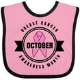 thumbnail image 3 of Inktastic October Breast Cancer Awareness Month Badge Boys or Girls Baby Bib, 3 of 4