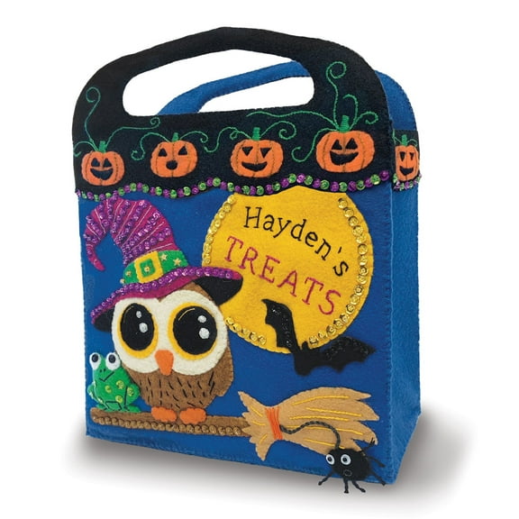 Trick-or-Treat Felt Tote Kit by MerryStockings | Owl