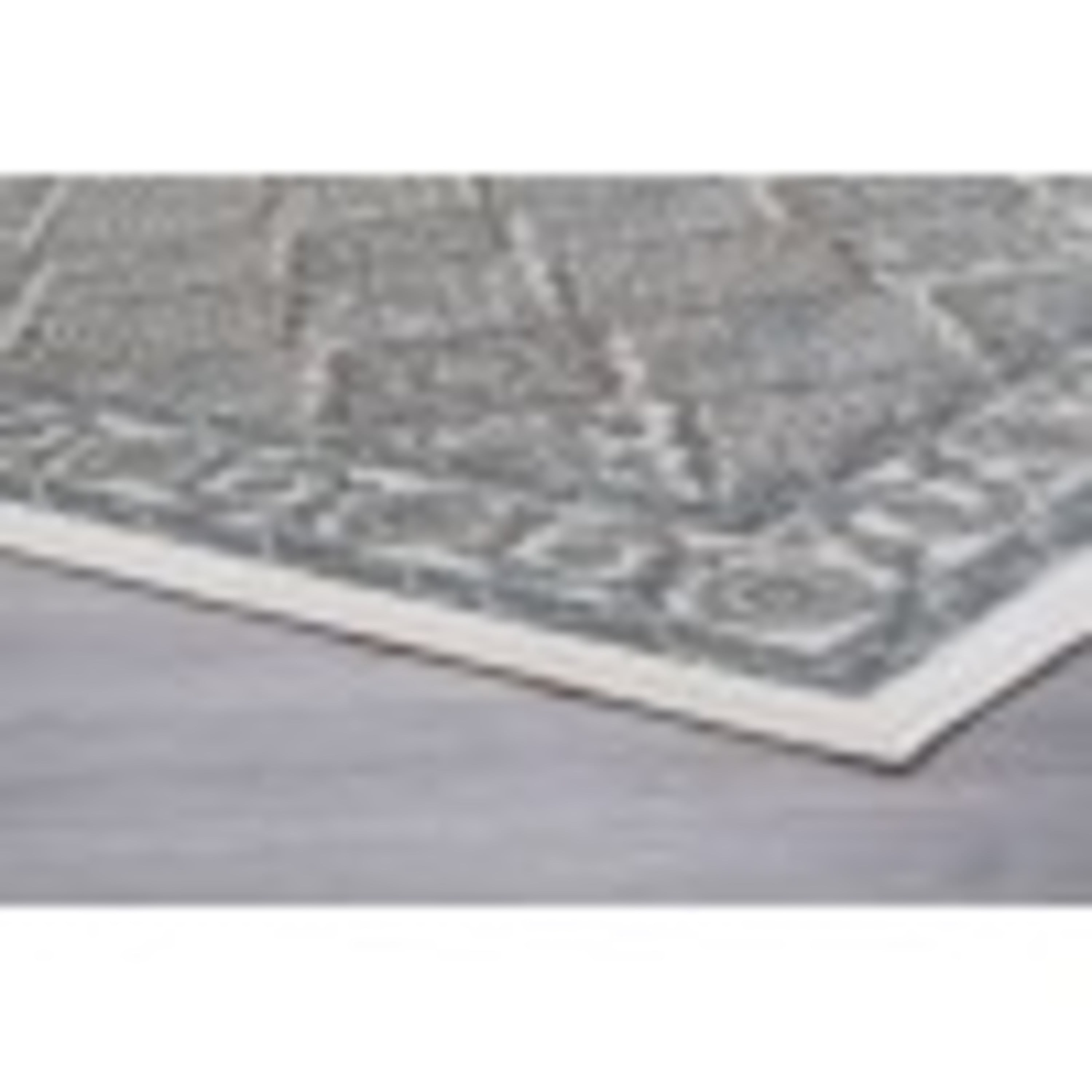 Hampton Traditional 5' x 7' Cream and Gray Polypropylene Indoor Area Rug