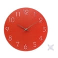thumbnail image 1 of Uxcell 12 Inch Wall Clock, Battery Operated Non-Ticking Round Wall Clocks, Orange, 1 of 5