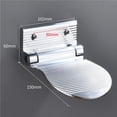 thumbnail image 3 of Cateissary Reposapiés de ducha para mujeres embarazadas mayores seguridad plegable antideslizante Pedal de baño montado en la pared accesorio de baño Juegos de accesorios de baño Plata Cateissary HA039692-02, 3 of 6