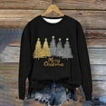 thumbnail image 2 of DianGeFu Womens Sweatshirts Print Long Sleeve Round Neck for 2024 Christmas Clearance(Black,M), 2 of 4