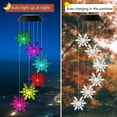 thumbnail image 5 of Christmas Snowflake Wind Chime Pendant, LED Light Sensor Outdoor Decoration, Colorful Holiday Wind Chime, for Garden, Patio, 70 cm, 5 of 8