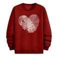 thumbnail image 6 of PNTUTB Valentine's Day Sweatshirts for Men's Fashion Print Crew Neck Long Sleeve Casual Loose Pullover Tops, 6 of 6