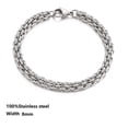 thumbnail image 5 of GQ Hip Hop 316L Stainless Steel Bicycle Cuba Chain Bracelet for Men Women Solid Metal Cable Figaro Box Luxury Emo Accessories Kpop, 5 of 7