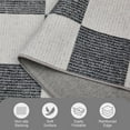 thumbnail image 2 of Washable Front Door Mat Indoor Entrance 2x3 Checkered Rug, Flat Print Plaid Area Rugs Ultra-Thin Carpet Stain Resistant Non-Slip for Entry Kitchen Hallway Kids Room Laundry Bedroom(Gray and White), 2 of 6