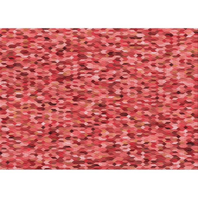 Ahgly Company Tapis Rectangulaire Lavable en Machine Rouge Transitionnel, 6 Pieds x 9 Pieds