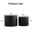 thumbnail image 5 of Vanress Nesting Coffee Table Set of 2, Modern Round Coffee Table, No Assembly Required Wooden Circle Accent Side Tables for Living Room Bedroom Office Small Spaces, Black, 5 of 5