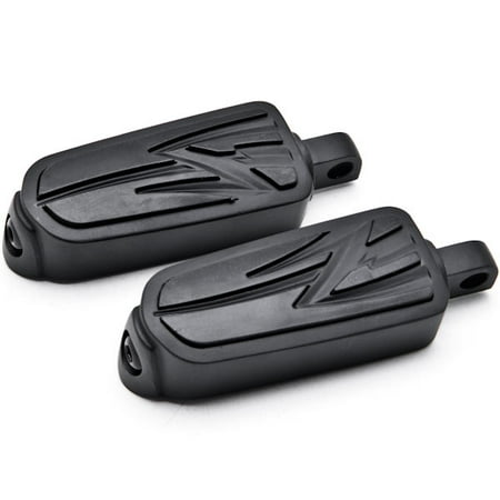 Rear Footpeg Peg - Krator Tribal Design Front Rear Foot Peg Foot Rests Black For Harley-Davidson Male Style Footpeg Mount