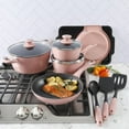 thumbnail image 1 of "Oster Lynhurst 12-Piece Cookware Combo Set, Rose<br>", 1 of 3