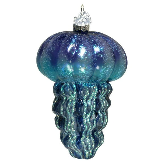 Old World Christmas Blue Jellyfish Glass Blown Ornament for Christmas Tree