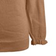 thumbnail image 5 of Vedolay Pullover Sweaters for Women Women Knitted Sweater Crew Neck Solid Basic Long Sleeve Loose Fit Pullover Top,Khaki S, 5 of 5