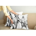 thumbnail image 2 of Ambesonne Black White Throw Pillow Cover 2 Pack, Jazz Band Musicians, 16", Black White, 2 of 5