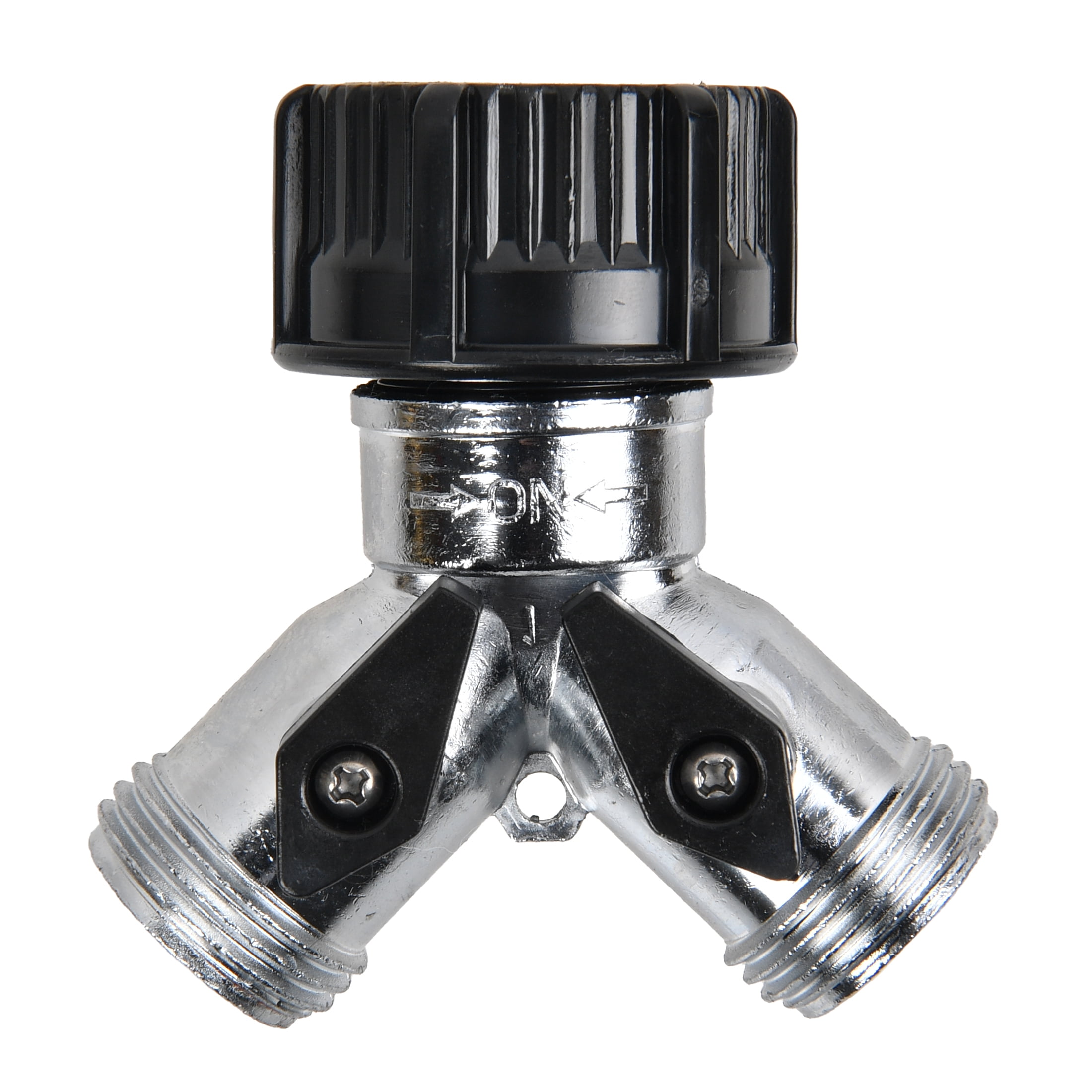 (2 pack) Expert Gardener Metal 2-Way Y Hose Shut-off Connector